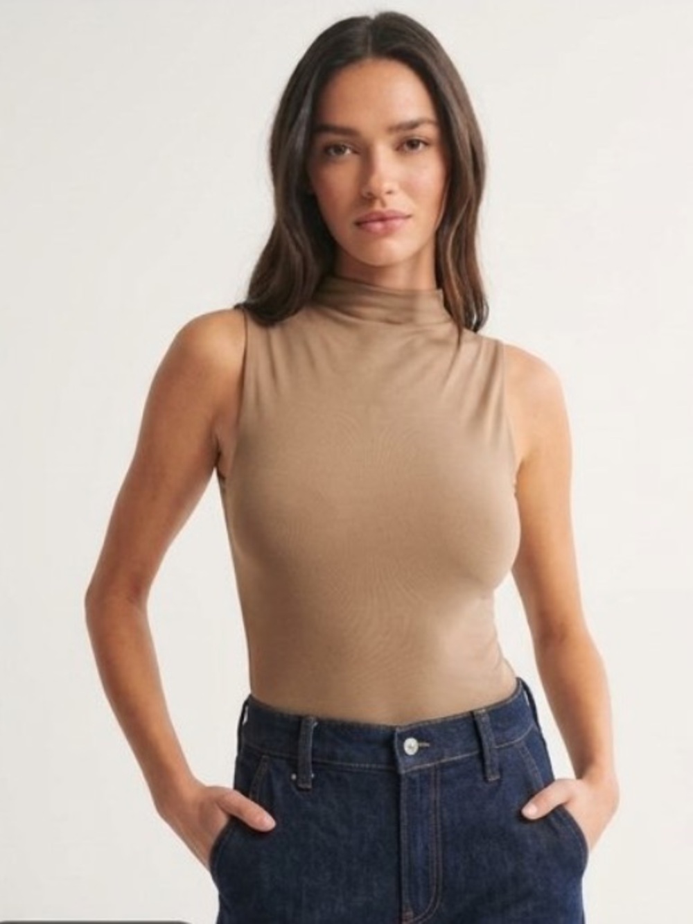 Abercrombie & Fitch Seamless Mockneck Bodysuit NWOT